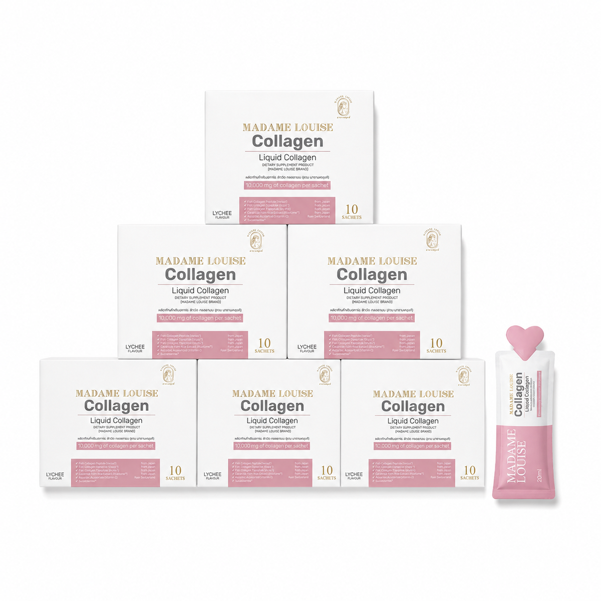 Madame Louise Liquid Collagen 10000 mg | คอลลาเจนญี่ปุ่น Nippi 1 กล่อง