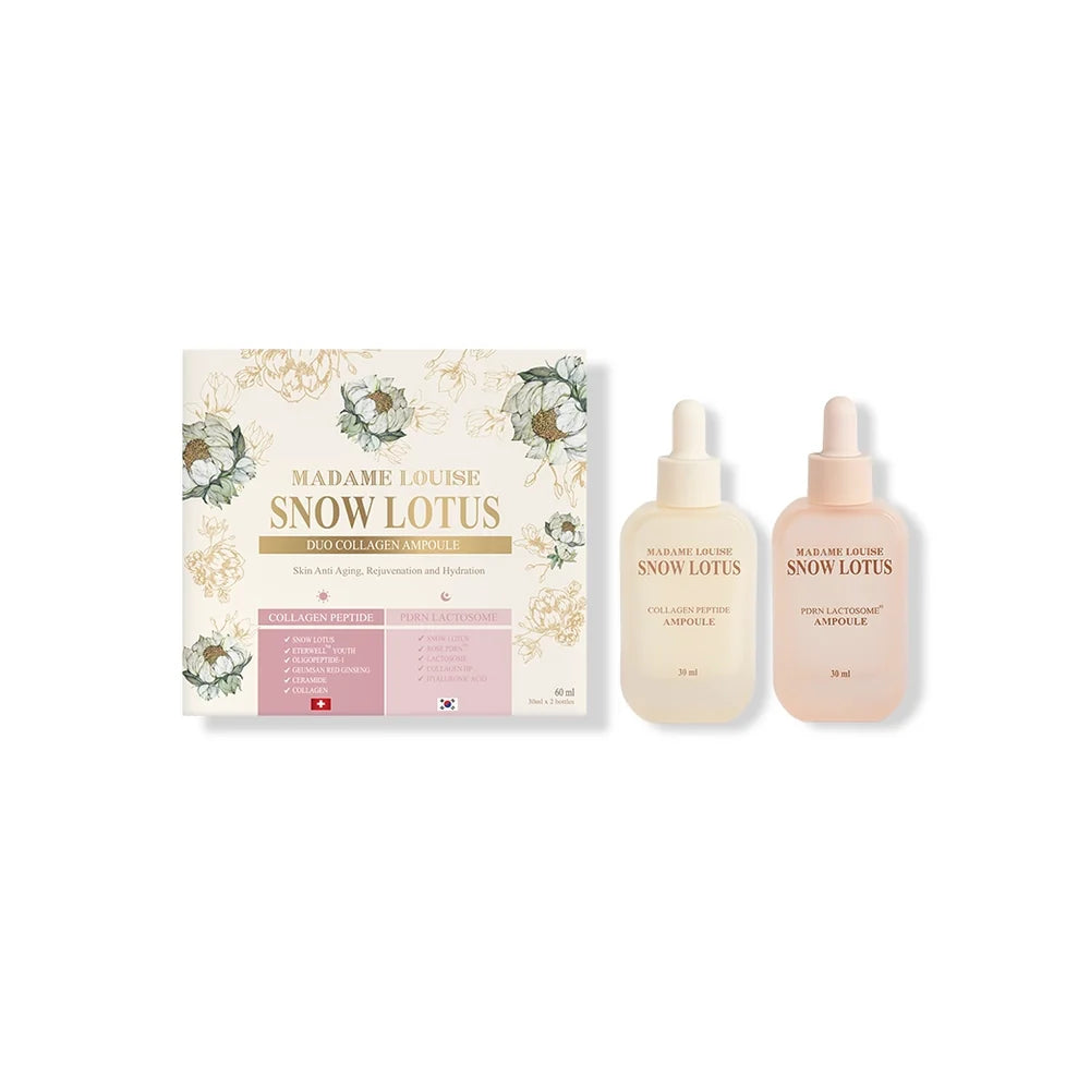 Snow Lotus Duo Collagen Ampoule | แอมพูล Day & Night Madame Louise 1 กล่อง