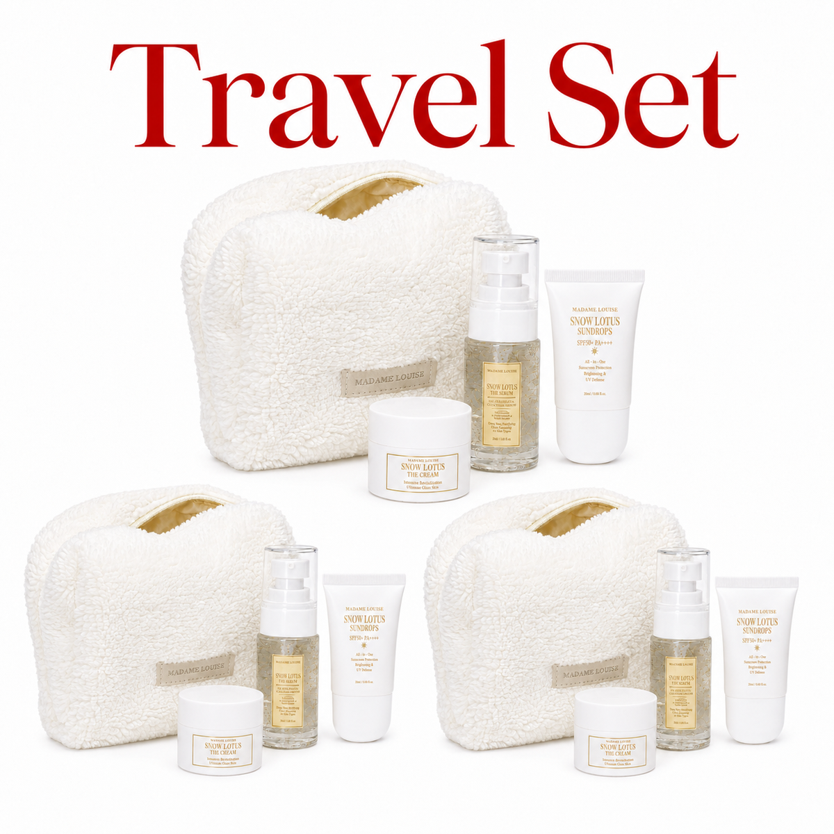 Snow Lotus Travel Set  Limited | เซ็ตสกินแคร์พกพา และทดลอง Madame Louise  1 เซท