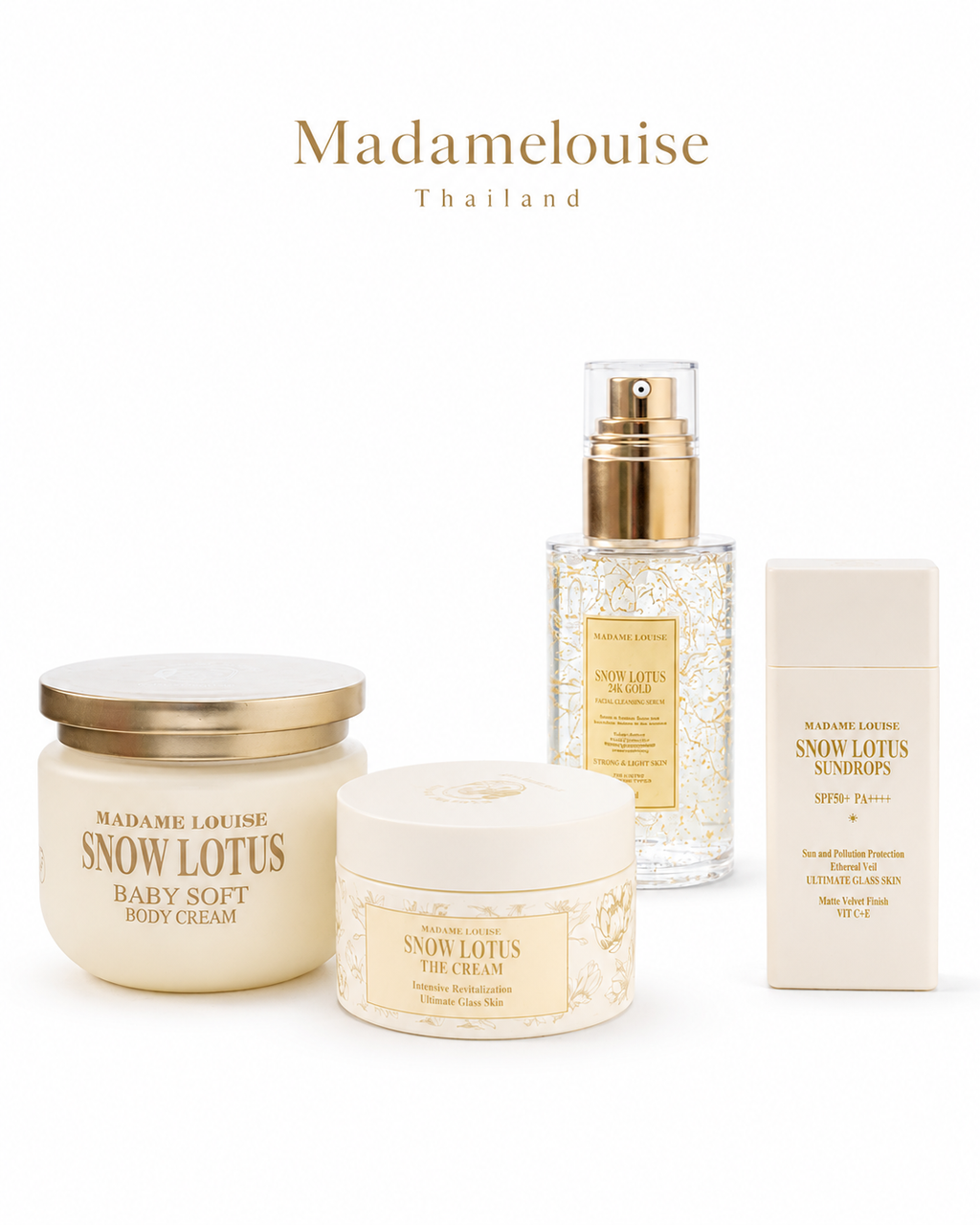 Madame Louise Snow Lotus Skincare & Body Set | เซ็ตสกินแคร์บัวหิมะ 4 ชิ้น