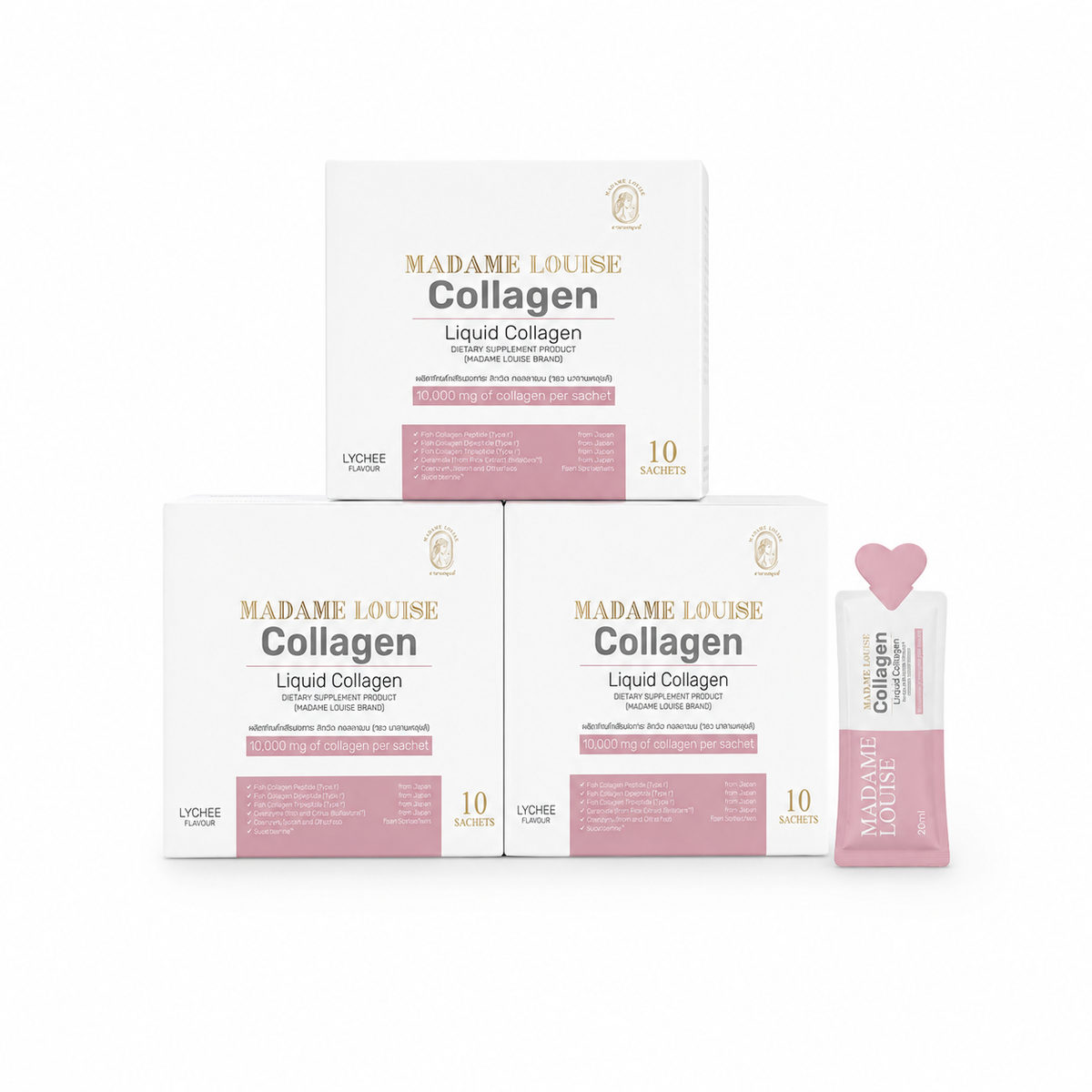 Madame Louise Liquid Collagen 10000 mg | คอลลาเจนญี่ปุ่น Nippi 1 กล่อง