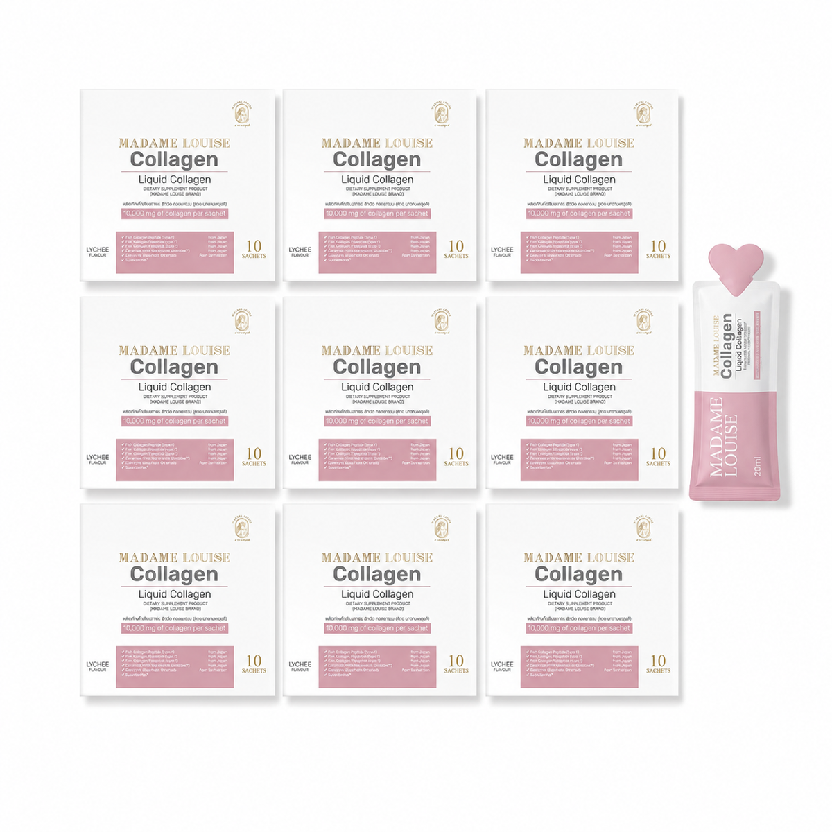 Madame Louise Liquid Collagen 10000 mg | คอลลาเจนญี่ปุ่น Nippi 1 กล่อง