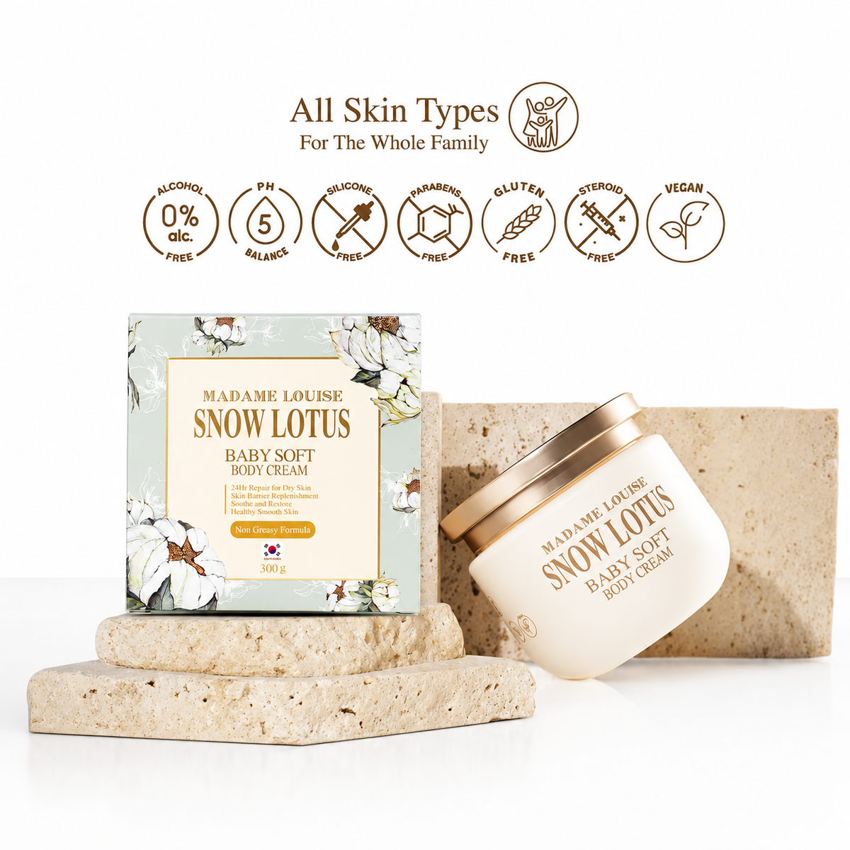 Snow Lotus Baby Soft Body Cream 300g | Madame Louise