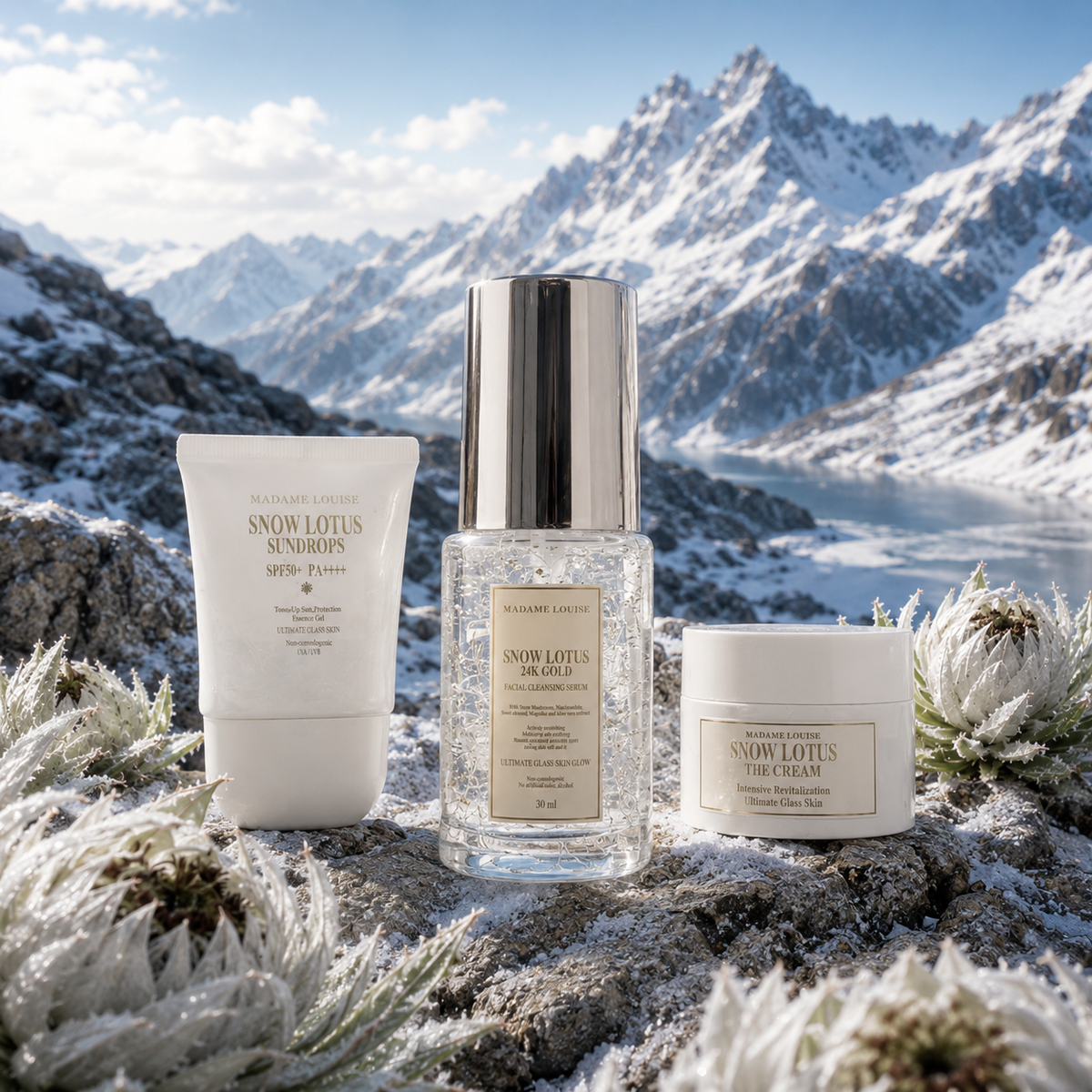 Snow Lotus Travel Set  Limited | เซ็ตสกินแคร์พกพา และทดลอง Madame Louise  1 เซท